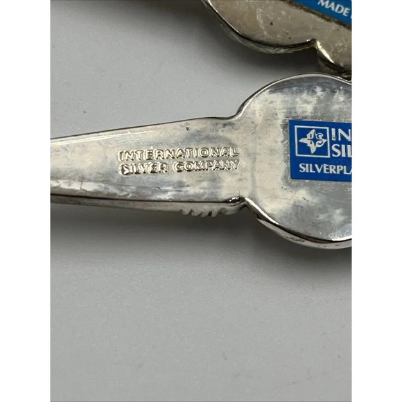 4 Snowman Silverplated hors d’oeuvre Forks By International Silver Co. 5 1/2” - Picture 9 of 9